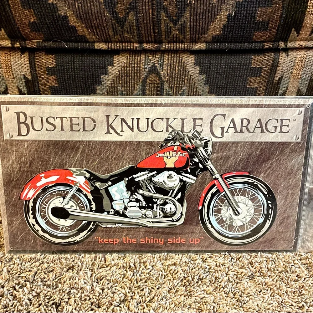 NEW Busted Knuckle Garage Motorcycle Metal Sign